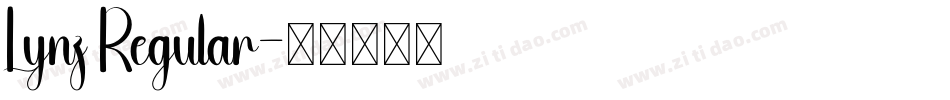 Lynz Regular字体转换
